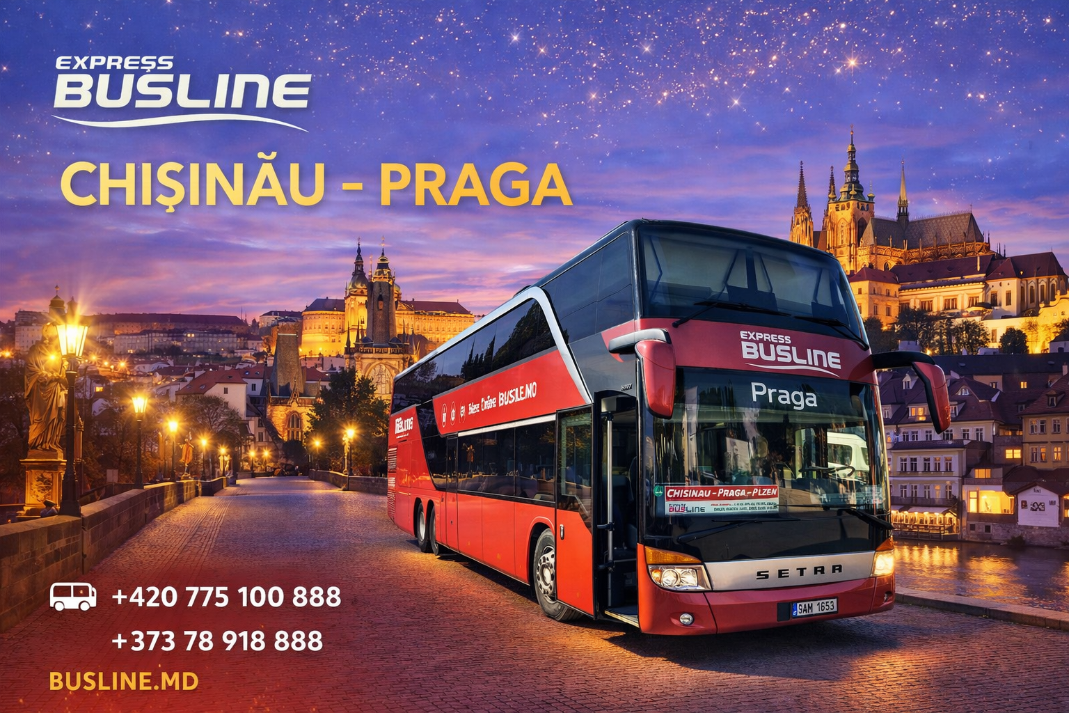 Transport spre Moldova de Paște 2026 – curse zilnice din Cehia, Ungaria și Slovacia
